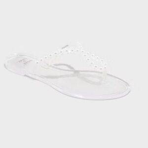 Shade & Shore Luella Pearl Rhinestone jelly sandal size 9